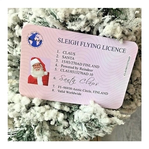 Licencia de vuelo de Papá Noel Licencia de <span class=keywords><strong>conducir</strong></span> de vuelo de esquí internacional Regalo de Navidad para niños - Product Image 1