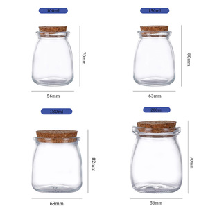 Stoples Puding Yogurt Kaca Transparan KANGAROO 100ml 3.3oz dengan Tutup Gabus Mudah Dibuka, Cetak Sablon, Wadah Penyimpanan Makanan, Logo Custom, Permen - Product Image 6