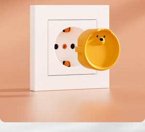 Cắm an toàn bé Outlet bao gồm tường anh con Điện Điện nhựa silicon loạt phích cắm trượt điện ổ cắm Bìa - Product Image 2