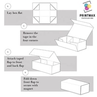 Boîte cadeau pliable en carton ondulé kraft, robuste, réutilisable et recyclable, avec fermeture magnétique