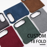 Étui de téléphone pliable en cuir véritable de luxe en matériau Alcantara personnalisé pour iPhone 18 Duo