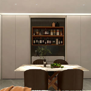 Ensemble <span class=keywords><strong>de</strong></span> meubles, armoire à vin, salle à manger, armoire à vin en bois <span class=keywords><strong>OSB</strong></span> et verre pour le salon - Product Image 4