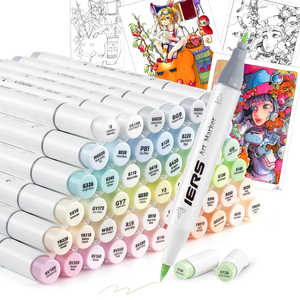 Marcadores de Pincel <span class=keywords><strong>Ohuhu</strong></span> Sta, 24 Colores, Puntas Dobles de Pincel y Cincel, Juego de Marcadores Artísticos a Base de Alcohol, Punta de Pincel y Punta Fina, 48 Colores, Marcador para Dibujo - Product Image 6
