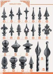 رمح رأس مسدس رأس درابزين للزينة ملحقات معدنية سياج بوابة قصدير رأس رمح أنبوب مربع مربع - Product Image 5