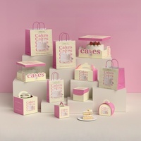 Cajas para Pasteles de Color Pastel Personalizadas con Asa, en Varios Tamaños para Rollos de Esponja, Rebanadas de Pastel y Pasteles Enteros