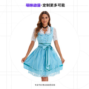 Women's Short Sleeve Beer Suit High Waist Chiffon Jumpsuit Plus Size Party Wear - Product Image 4