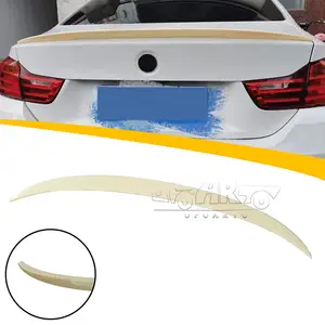 Bot Bibir Belakang Plastik ABS, Spoiler Bibir Bot Gaya P Serat Karbon untuk BMW F32 4 Series Coupe 428i 435i 440i 2014-2020