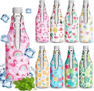 Funda Aislante para Botellas de Cerveza de Verano, Funda de Neopreno para Botellas de Cerveza con Cierre, Funda para Botellas de 12 oz, Aislante para Bebidas - Product Image 1