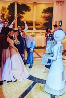 Robot Photo IA Populaire 2026 : Cabine Photo Mobile Robotisée Sans Fil à Rotation Automatique pour Mariages