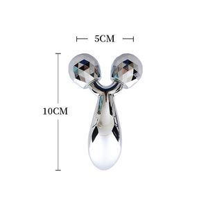 Masajeador Facial y Corporal de Doble Rodillo de Metal, Rodillo Facial de Aleación de Zinc para Lifting Facial y Contorno de Mandíbula Antiarrugas - Product Image 3