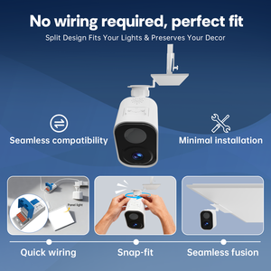Cámara YIMMET de Doble Alimentación para Montaje en Techo o Rejilla, Funciona con Energía de Luz con Respaldo de Batería, Notificaciones de la Aplicación - Product Image 2