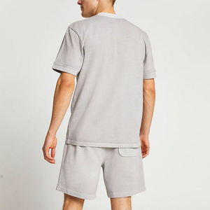 Ventes en gros de tenues 100% coton, épaisses et lourdes, 210 g/m², <span class=keywords><strong>cargo</strong></span>, t-shirt personnalisé <span class=keywords><strong>avec</strong></span> short pour hommes - Product Image 2