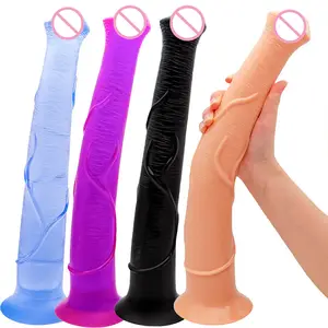 सुपर Strapless लंबी विशाल यथार्थवादी हार्स कृत्रिम Dildos के सेक्स खिलौना चूषण कप के साथ महिलाओं के लिए Dildo के महिला हस्तमैथुन 15.9 में