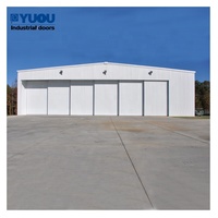 Puerta Industrial de Acero, Puerta Corredera Automática, Puerta para Hangar de Aviones, para Edificios Prefabricados de Almacenamiento de Aviones de Acero Ligero