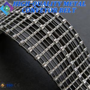 Bande transporteuse en acier inoxydable <span class=keywords><strong>de</strong></span> qualité alimentaire supérieure 316, résistante aux acides, en treillis métallique pour l'industrie <span class=keywords><strong>de</strong></span> transformation des produits <span class=keywords><strong>de</strong></span> la <span class=keywords><strong>mer</strong></span> - Product Image 1