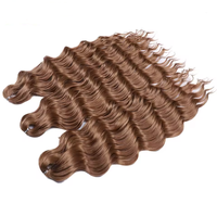 Extensions de cheveux synthétiques Anna de qualité supérieure, résistantes à la chaleur, ondulées, blondes, torsadées, bouclées au crochet