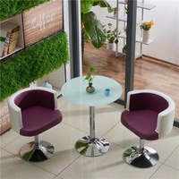 Petite table ronde blanche Simple et décontractée, réception, négociation, table basse ronde et chaise, magasin de thé au lait, petite table carrée