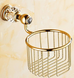 Europeo di Lusso In Oro di Cristallo In Ottone Accessori Per il Bagno Bagno Hardware Set di Sapone Oro Piatto Tovagliolo di Carta Titolare invia dalla Russia - Product Image 5