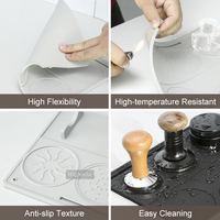Accessoires de café HIGHWIN Tapis de protection pour expresso multifonctionnel Tampon en silicone de qualité alimentaire