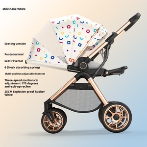 Poussette de luxe <span class=keywords><strong>3</strong></span>-en-1 Wisesonle <span class=keywords><strong>V8</strong></span>, OEM, cadre en acier inoxydable, tissu Oxford, capacité de charge de 15 kg pour 0-<span class=keywords><strong>3</strong></span> ans - Product Image 6