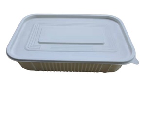Corn starch biodegradable disposable environmentally friendly tableware box bento box long rectangular box bowl custom wholesale
