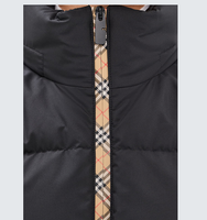 Veste matelassée réversible pour femme - Manteau d'hiver imperméable en nylon avec garniture en fourrure