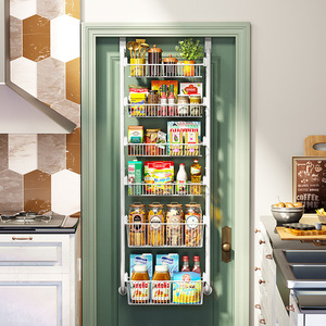 Storage <strong>Baskets</strong> 6 Layers Door Hook Storage Rack Without Punching Back <strong>Hanging</strong> Home Organize Mesh Metal <strong>Wire</strong> Other Storage <strong>Basket</strong> - Product Image 3