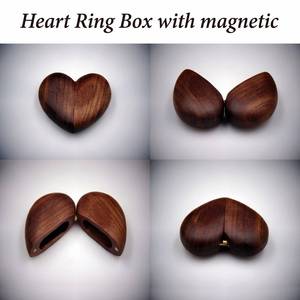 Luxury Handmade Custom Wooden Jewlery <b>Box</b> Vintage Small Double <b>Ring</b> <b>Box</b> Walnut Wooden Wedding <b>Ring</b> <b>Box</b> - Product Image 3