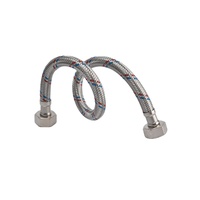 Tuyau tressé moderne Dalepu F1/2 F1/2 rouge et bleu, intérieur EPDM, flexible en acier inoxydable, certifié CE, garantie 3 ans, pour salle de bain, 1,6 MPa 3,5 MPa