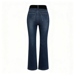 Jeans de Maternidad con Cintura Media y Corte Acampanado para Mujer, Elásticos, de Mezclilla, Estilo Casual para Uso Diario - Product Image 4