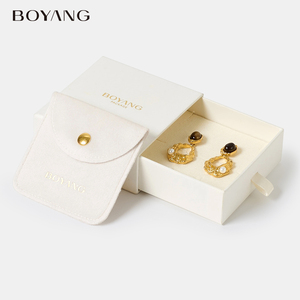 Pochette de rangement en velours pour bijoux, avec logo personnalisé Boyang, pour collier, pendentif, bague, bracelet, enveloppe, bouton - Product Image 5