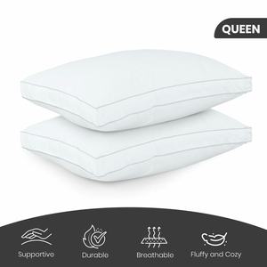 Queen King-Size Luxury Cooling Gusseted Bed Pillows para Home Hotel y Airbnb Precio de fábrica con parte del cuello para un sueño cómodo - Product Image 5