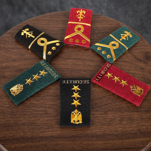 Accessoires d'uniforme de sécurité formel personnalisés de haute qualité : Épaulettes en polyester tissé 3D, Badges de pilote, Plaques d'épaule, Insignes de grade - Product Image 3