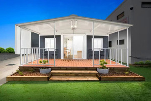 Maison conteneur préfabriquée 40 pieds Villa d'expédition extensible 20 pieds avec 4 chambres à coucher Kit pliant pour immeuble de bureaux Hôtel en vente - Product Image 4