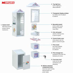 Usine en gros centre commercial Mini griffe Machine prix cadeau Machine de jeu <span class=keywords><strong>arcade</strong></span> monnayeur Boutique petite griffe grue Machine - Product Image 5