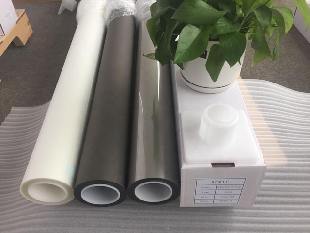 KERAMIC 100-Inch Self-Adhesive PET Resin Rear Projection Screen Film 3D Smart RoHS Certified 2-Year Warranty 16:9 Format