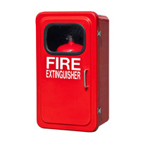 Armoire de rangement pour extincteur en acier inoxydable anti-corrosion rouge, équipement de lutte contre l'incendie avec certification