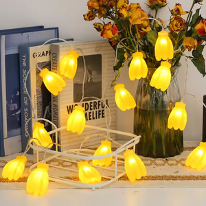 Nouvelles guirlandes lumineuses LED d'extérieur et d'intérieur avec design banane, alimentées par piles, pour la décoration de mariage, de fêtes et de Noël - Product Image 1