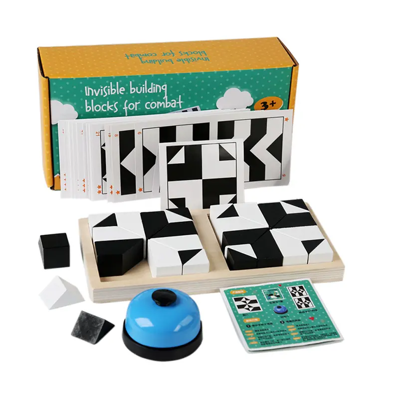 COMMIKI Puzzle caché blocs en bois deux blocs de construction de bataille Puzzle enfants pensée logique jouets éducatifs