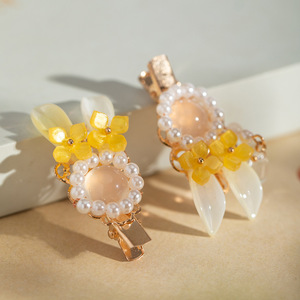 Barrettes pour cheveux de style chinois traditionnel pour enfants, barrettes Hanfu élégantes et fraîches à l'osmanthus, barrettes en forme de lapin - Product Image 1