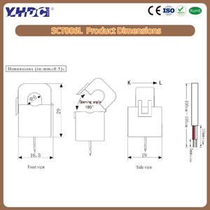 Yhdc SCT006 SCT006L หม้อแปลงแบบแยกส่วนหลักเซ็นเซอร์กระแสแบบหนีบสำหรับมิเตอร์วัดพลังงานความแม่นยำสูง CE ROHS - Product Image 6