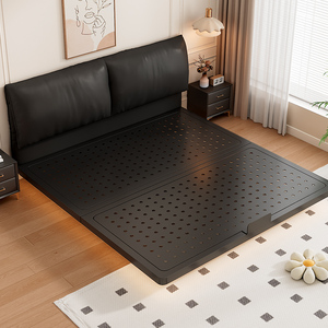 Qisen Suspended <b>Bed</b> Iron Art Frame Tatami Double Size <b>Space</b> <b>Saving</b> Bedroom <b>Bed</b> - Product Image 1