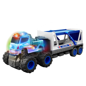 Vente directe d'usine Kids City Vehicle Friction Powered Police Patrol Car Toy avec lumières Sirènes et sons Music Story - Product Image 1