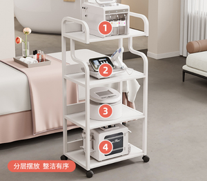 Beauty Salon Wooden Trolley 4-Wheel Mobile Cart for Skin Management Plastic Surgery Tools Living Room <b>Bathroom</b> Use Modern Design - Product Image 3