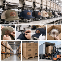 Casquette de Trucker Brodé en Cuir Personnalisé de Qualité Supérieure, 3 Couleurs, 6 Panneaux, Modèle Richardson 112 avec Dos en Filet