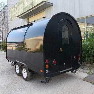 Custom Round Mobile Coffee Kiosk Cart with Water Sink for Outdoor Beverage Vending and Catering - Product Image 4
