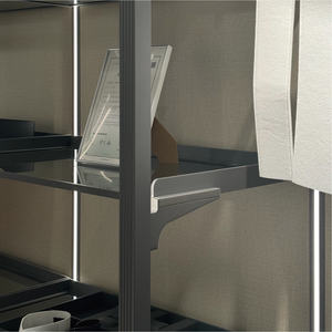 ZYTH Dressing ouvert moderne et minimaliste avec éclairage LED, armoire murale sur mesure pour salon/villa - Product Image 5