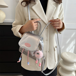 Nouveau <span class=keywords><strong>sac</strong></span> à <span class=keywords><strong>dos</strong></span> pour <span class=keywords><strong>femme</strong></span> en PU vintage, tendance automne, décontracté, simple, <span class=keywords><strong>petit</strong></span> <span class=keywords><strong>sac</strong></span> à <span class=keywords><strong>dos</strong></span> de voyage en polyester durable - Product Image 3