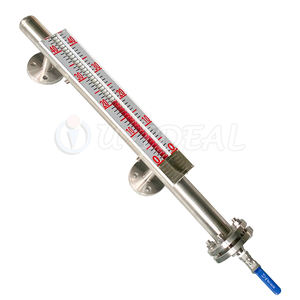 Промышленный магнитный уровнемер бокового монтажа из нержавеющей стали, диапазон 200-1000 мм, 24 В постоянного тока, для воды и дизельного топлива - Product Image 1