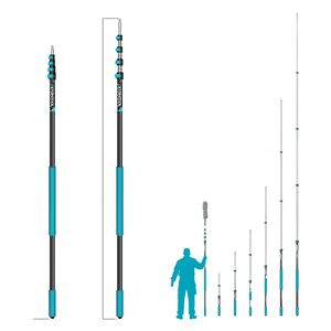 <span class=keywords><strong>Perche</strong></span> <span class=keywords><strong>télescopique</strong></span> multifonctionnelle en aluminium avec cueilleur de fruits, scie de taille, raclette, plumeau et kit d'outils de <span class=keywords><strong>peinture</strong></span> - Product Image 2